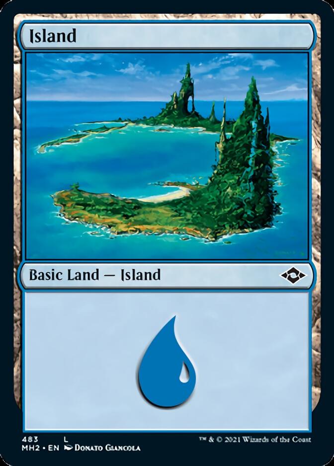 Island (483) (Foil Etched) [Modern Horizons 2] | Gate City Games LLC