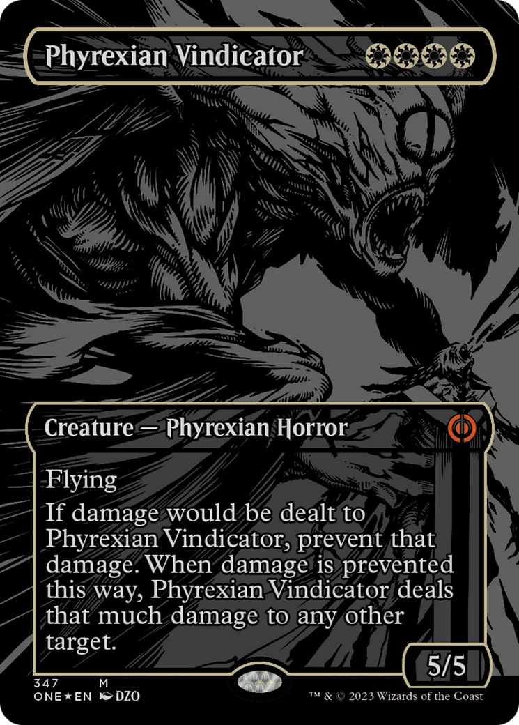 Phyrexian Vindicator (Oil Slick Raised Foil) [Phyrexia: All Will Be One] | Gate City Games LLC