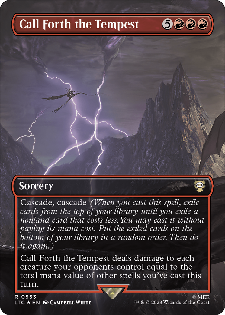 Call Forth the Tempest (Borderless) (Surge Foil) [The Lord of the Rings: Tales of Middle-Earth Commander] | Gate City Games LLC