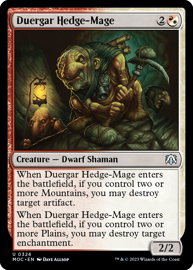 Duergar Hedge-Mage [March of the Machine Commander] | Gate City Games LLC