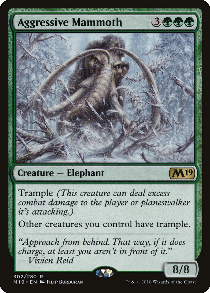Aggressive Mammoth [Core Set 2019] | Gate City Games LLC