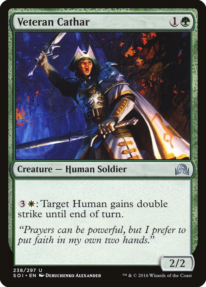 Veteran Cathar [Shadows over Innistrad] | Gate City Games LLC