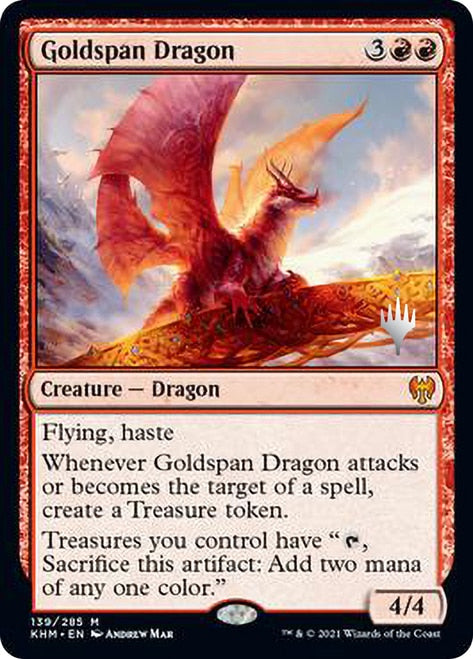Goldspan Dragon (Promo Pack) [Kaldheim Promos] | Gate City Games LLC