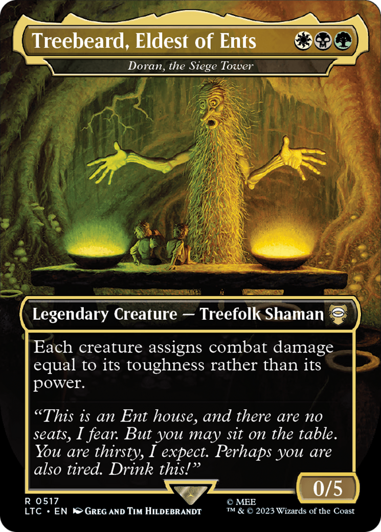 Treebeard, Eldest of Ents - Doran, the Siege Tower (Borderless) [The Lord of the Rings: Tales of Middle-Earth Commander] | Gate City Games LLC