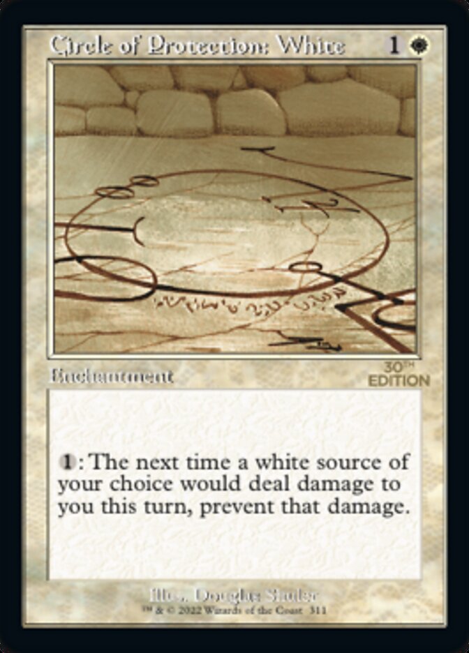Circle of Protection: White (Retro) [30th Anniversary Edition] | Gate City Games LLC