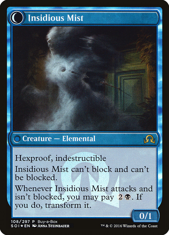 Elusive Tormentor // Insidious Mist (Buy-A-Box) [Shadows over Innistrad Promos] | Gate City Games LLC