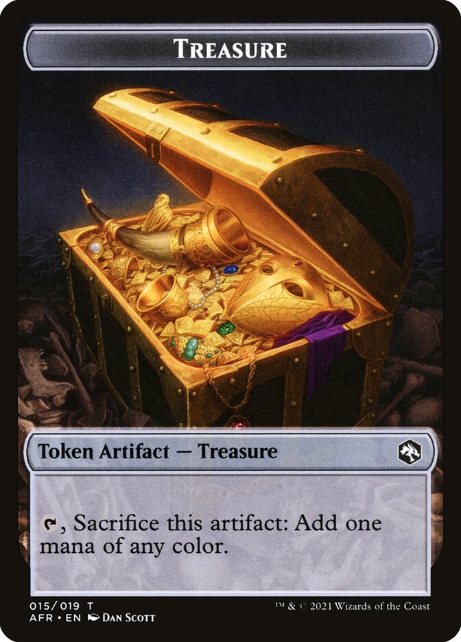 Wolf (014) // Treasure (015) Double-Sided Token [Challenger Decks 2022 Tokens] | Gate City Games LLC