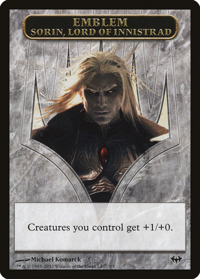 Sorin, Lord of Innistrad Emblem [Dark Ascension Tokens] | Gate City Games LLC