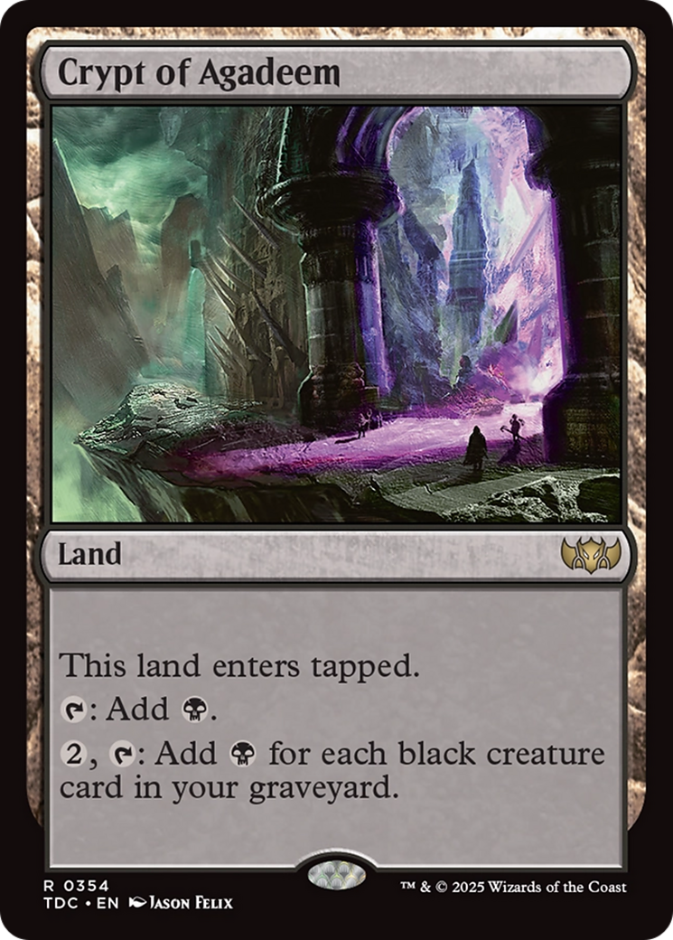 Crypt of Agadeem [Tarkir: Dragonstorm Commander] | Gate City Games LLC