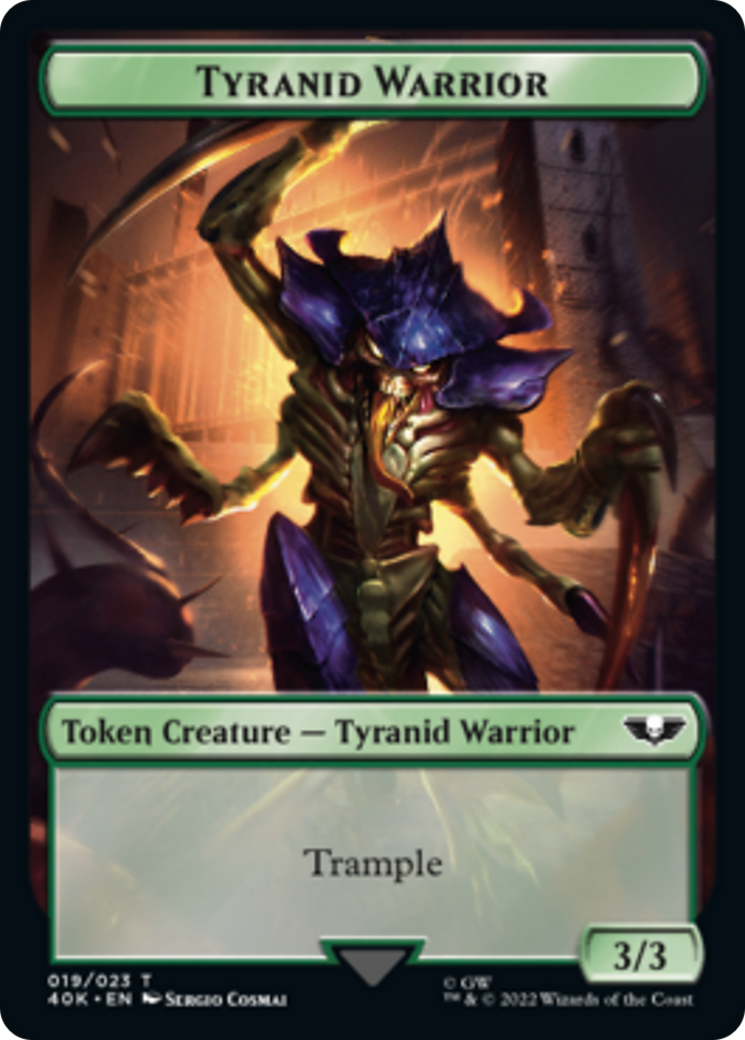 Tyranid (17) // Tyranid Warrior Double-Sided Token [Warhammer 40,000 Tokens] | Gate City Games LLC