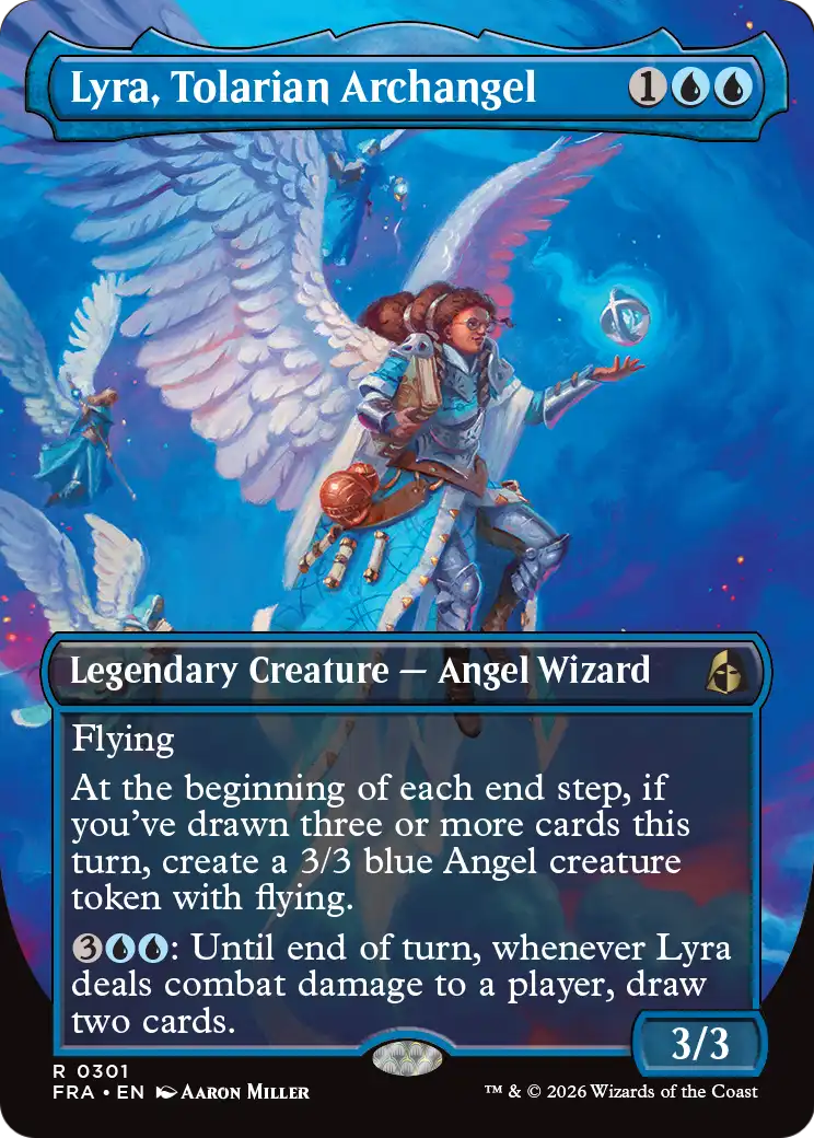 Lyra, Tolarian Archangel (Borderless) [Reality Fracture] | Gate City Games LLC