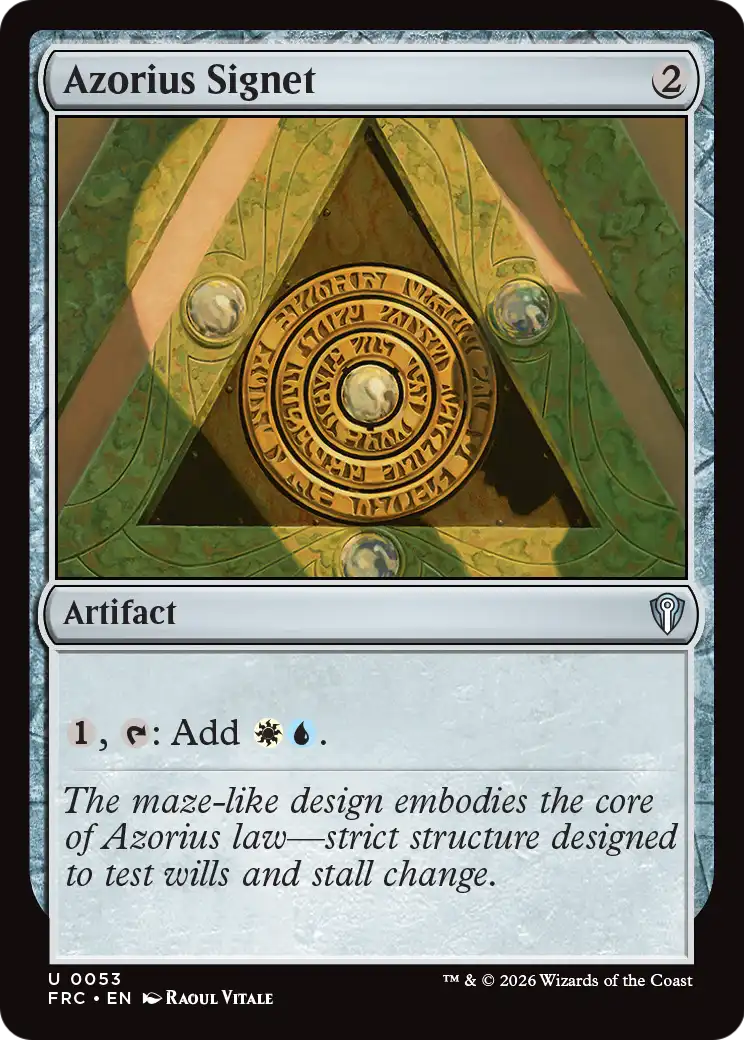 Azorius Signet [Reality Fracture Commander] | Gate City Games LLC