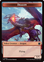 Dragon (0008) // Dragon (0009) Double-Sided Token [Foundations Commander Tokens] | Gate City Games LLC