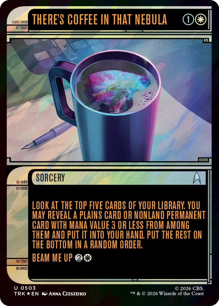 There's Coffee in that Nebula (Showcase) (Surge Foil) [Star Trek] | Gate City Games LLC