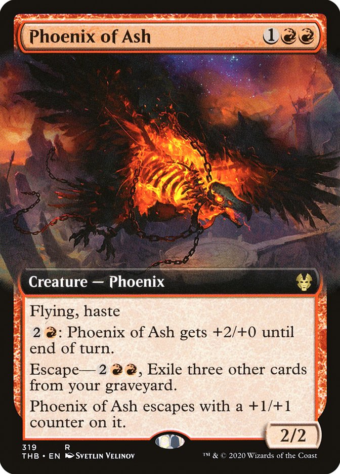 Phoenix of Ash (Extended Art) [Theros Beyond Death] | Gate City Games LLC