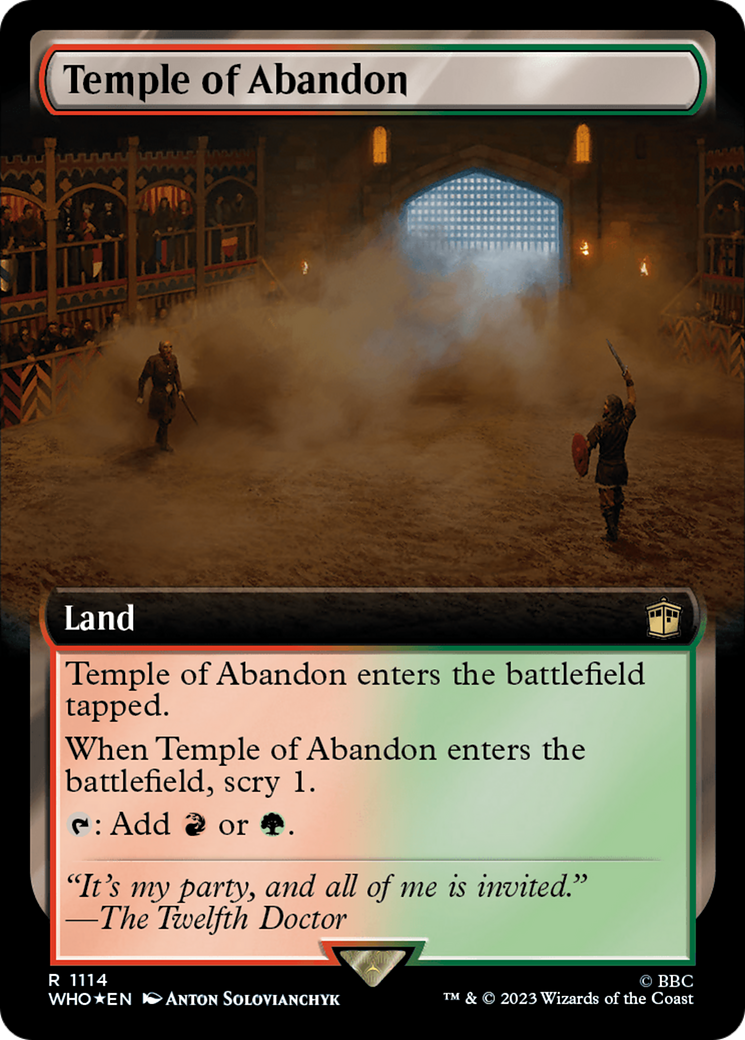 Temple of Abandon (Extended Art) (Surge Foil) [Doctor Who] | Gate City Games LLC