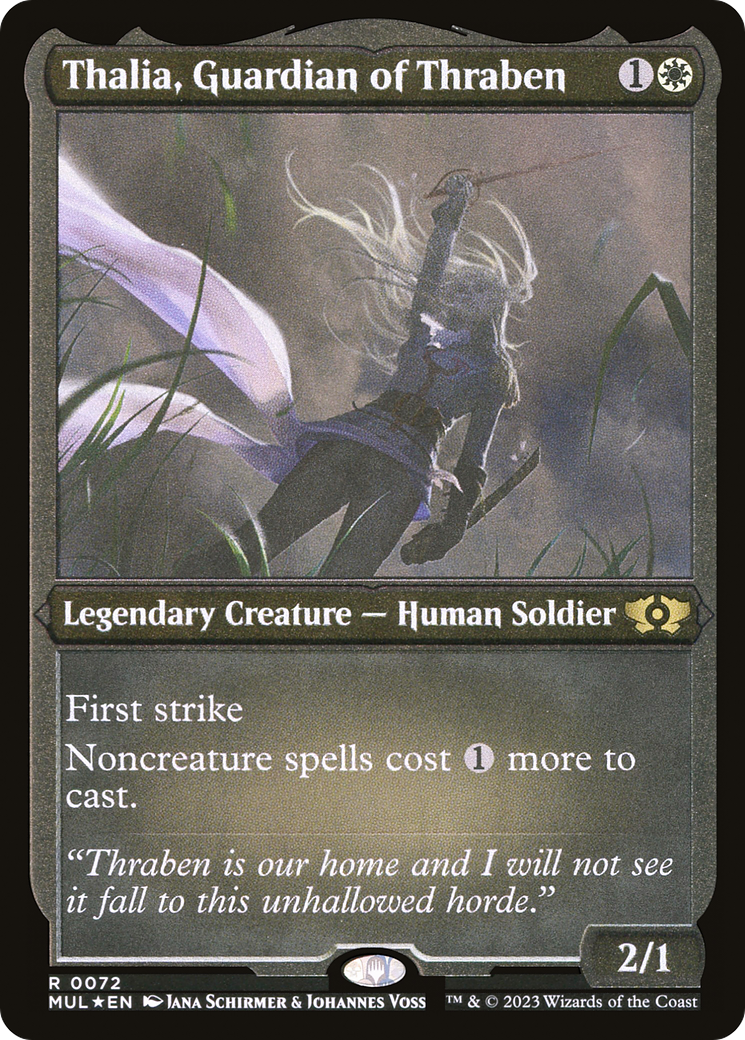 Thalia, Guardian of Thraben (Foil Etched) [Multiverse Legends] | Gate City Games LLC