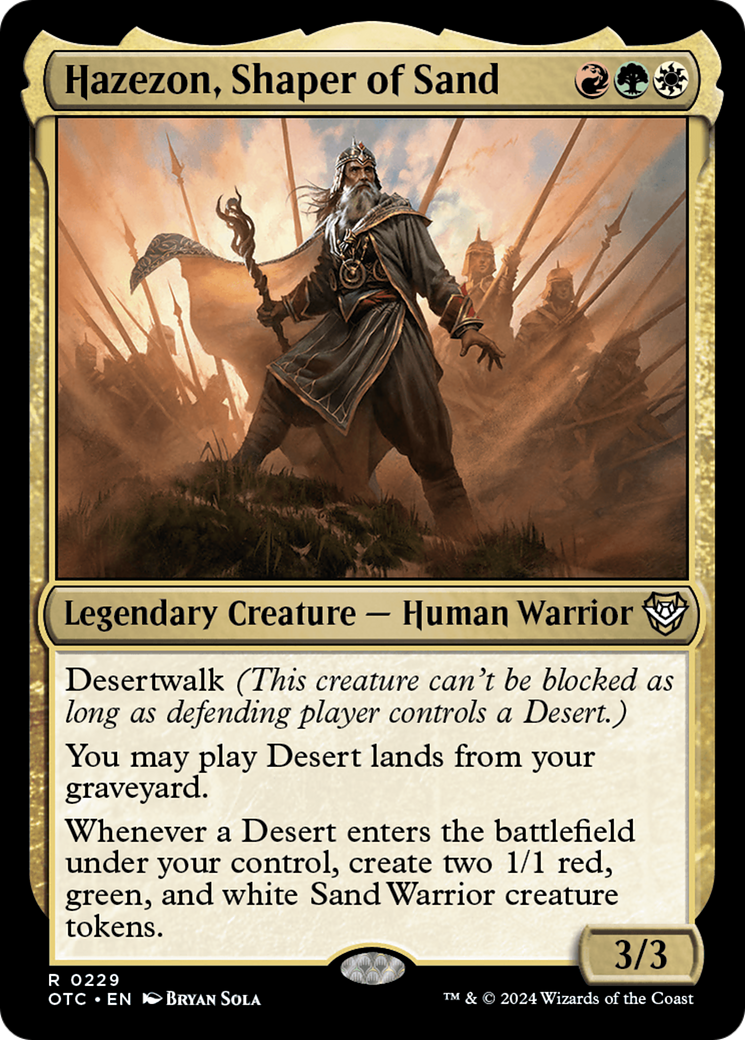 Hazezon, Shaper of Sand [Outlaws of Thunder Junction Commander] | Gate City Games LLC