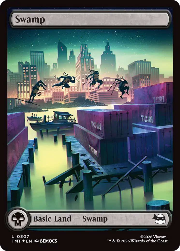 Swamp (0307) (Surge Foil) [Teenage Mutant Ninja Turtles] | Gate City Games LLC