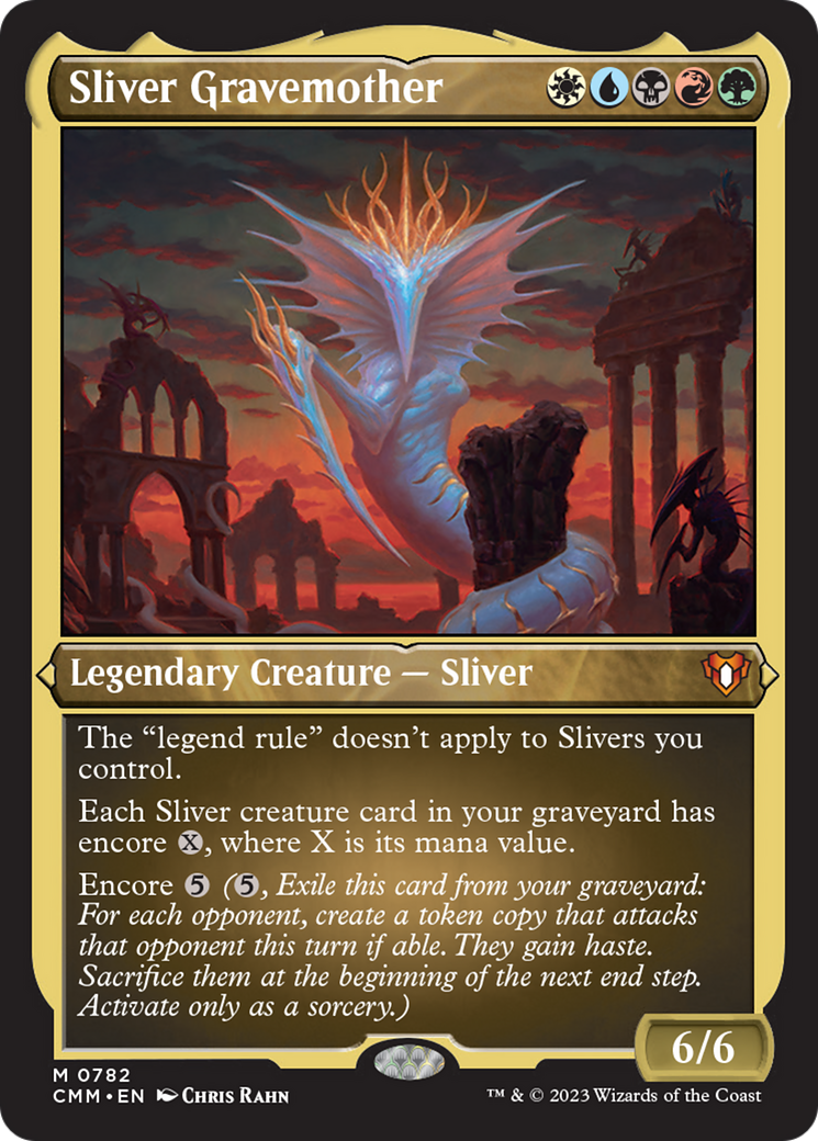 Sliver Gravemother (Display Commander) (Foil Etched) [Commander Masters] | Gate City Games LLC