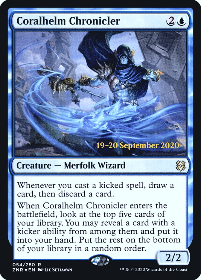 Coralhelm Chronicler [Zendikar Rising Prerelease Promos] | Gate City Games LLC