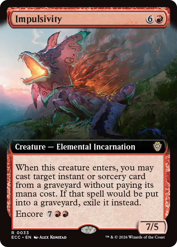 Impulsivity (Extended Art) [Lorwyn Eclipsed Commander] | Gate City Games LLC