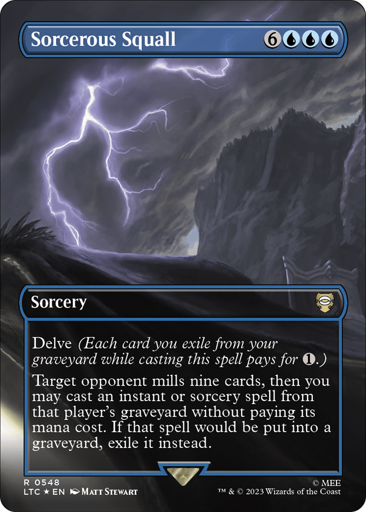 Sorcerous Squall (Borderless) (Surge Foil) [The Lord of the Rings: Tales of Middle-Earth Commander] | Gate City Games LLC