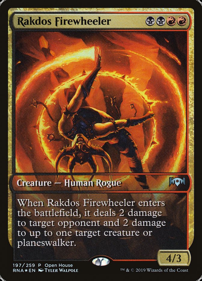 Rakdos Firewheeler (Open House) (Extended Art) [Ravnica Allegiance Promos] | Gate City Games LLC