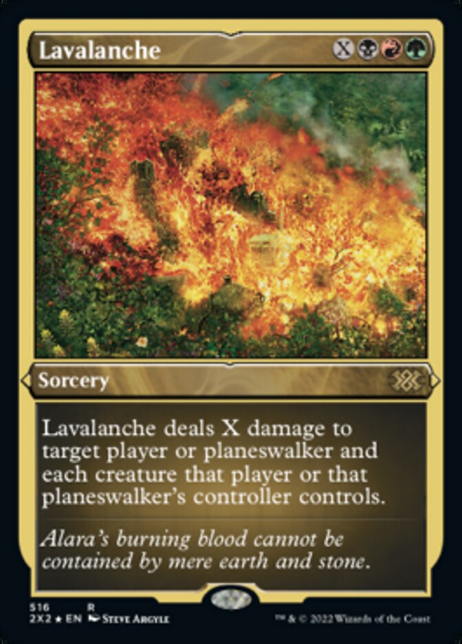 Lavalanche (Foil Etched) [Double Masters 2022] | Gate City Games LLC