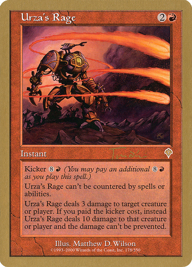 Urza's Rage (Jan Tomcani) [World Championship Decks 2001] | Gate City Games LLC