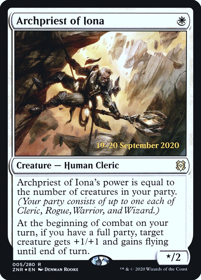 Archpriest of Iona [Zendikar Rising Prerelease Promos] | Gate City Games LLC