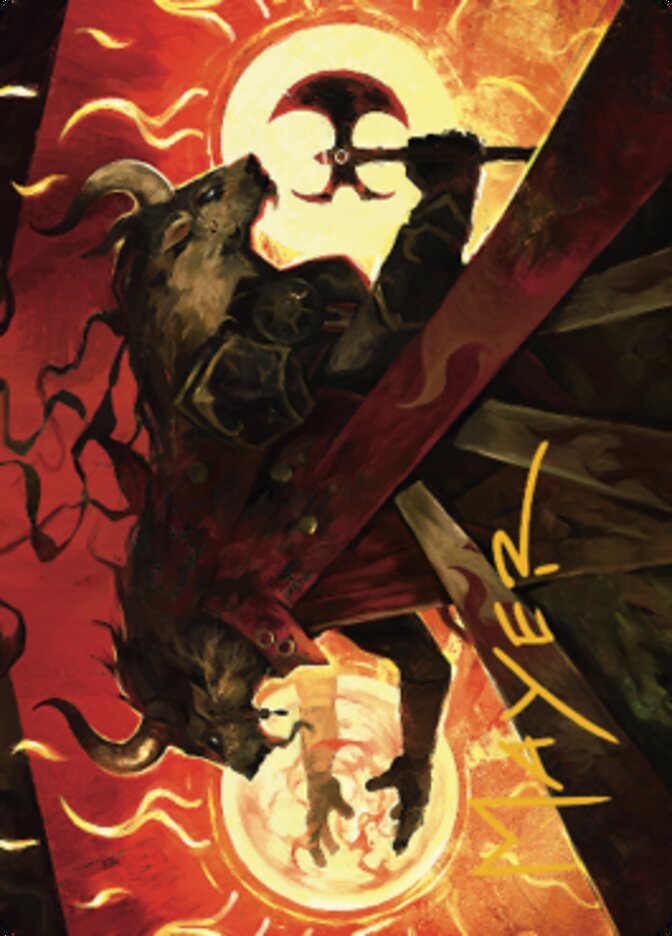 Hurloon Battle Hymn Art Card (Gold-Stamped Signature) [Dominaria United Art Series] | Gate City Games LLC