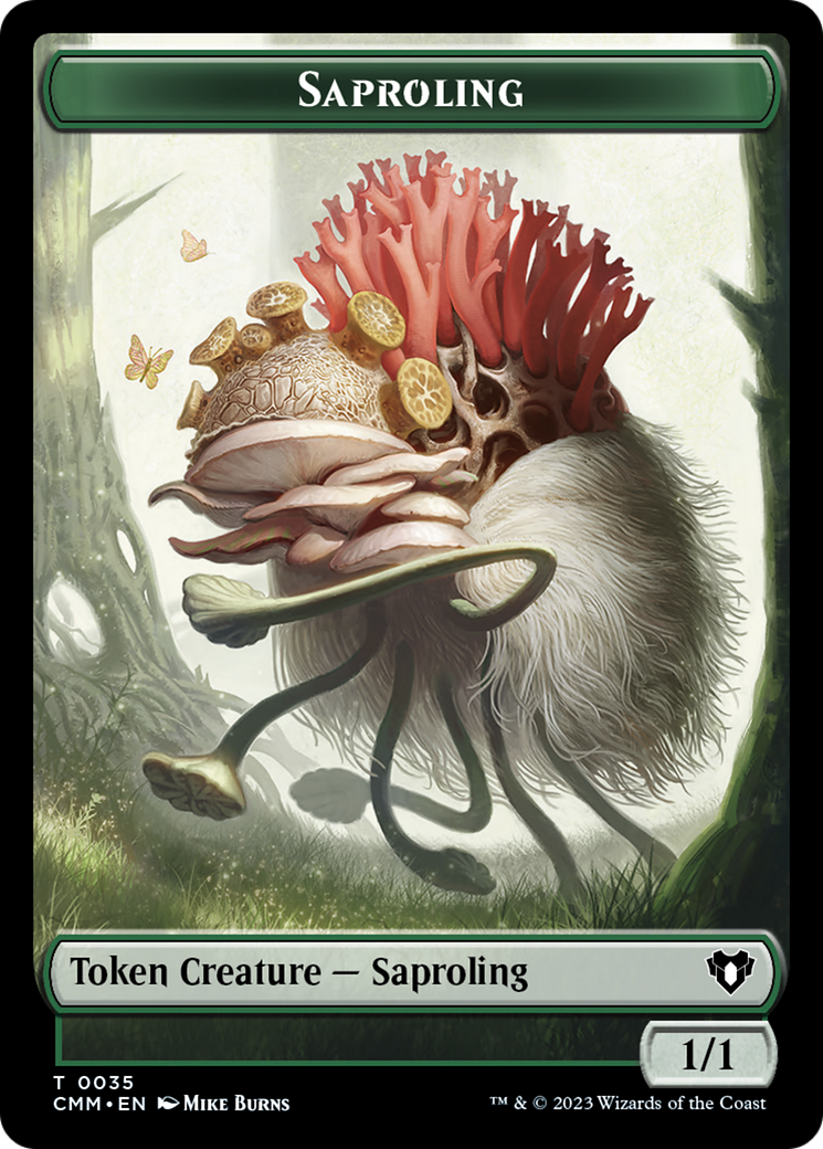 Saproling // Satyr Double-Sided Token [Commander Masters Tokens] | Gate City Games LLC