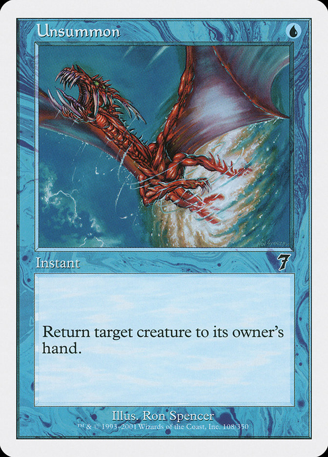 Unsummon [Seventh Edition] | Gate City Games LLC