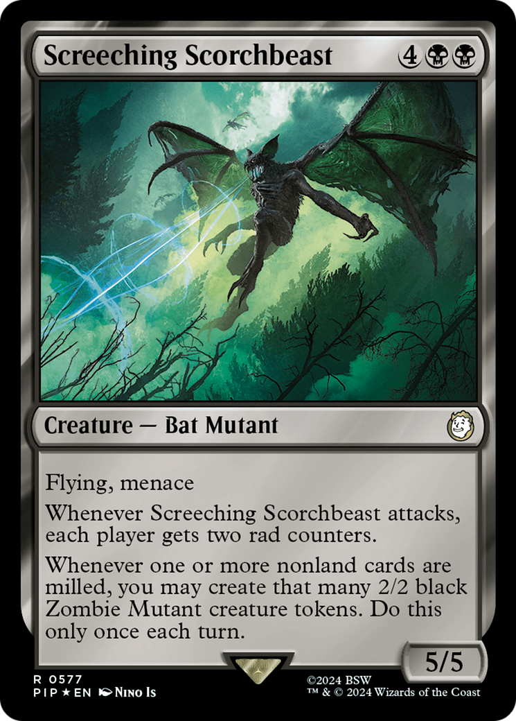 Screeching Scorchbeast (Surge Foil) [Fallout] | Gate City Games LLC