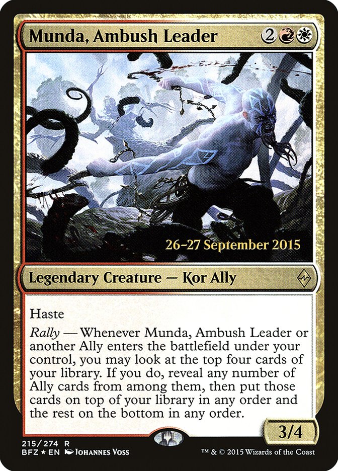 Munda, Ambush Leader [Battle for Zendikar Prerelease Promos] | Gate City Games LLC