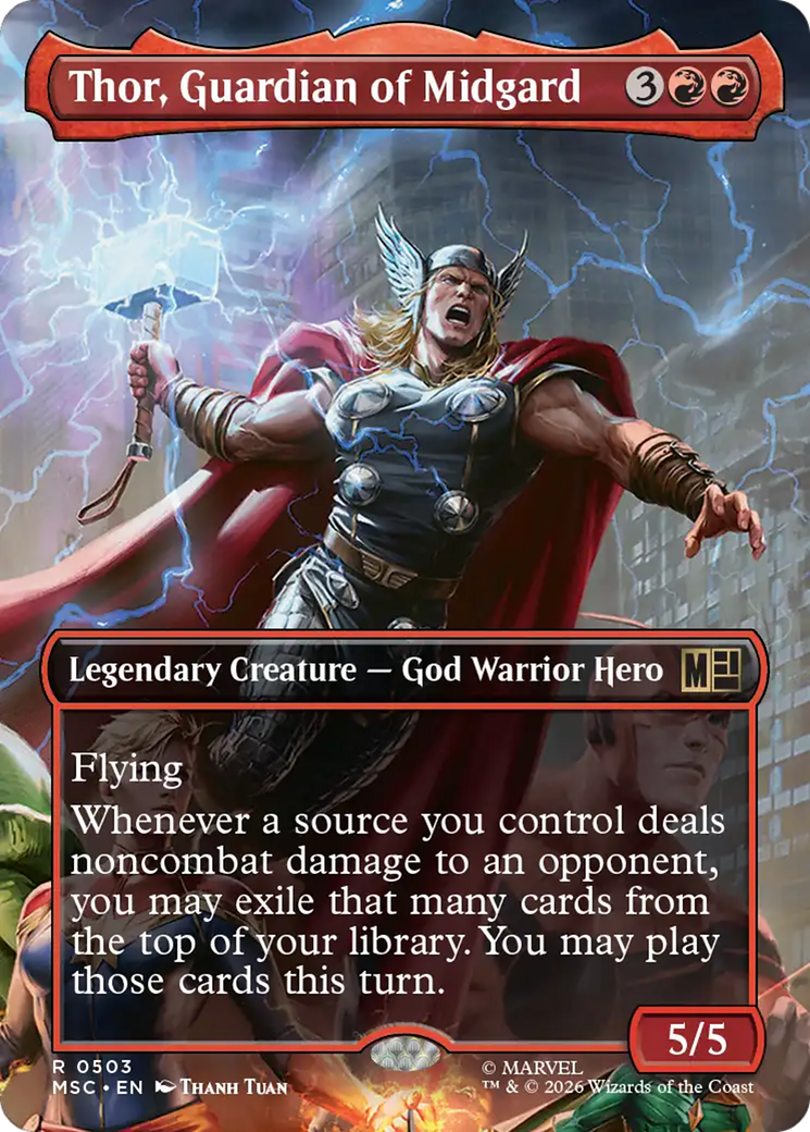 Thor, Guardian of Midgard (Borderless) [Marvel Super Heroes Commander] | Gate City Games LLC