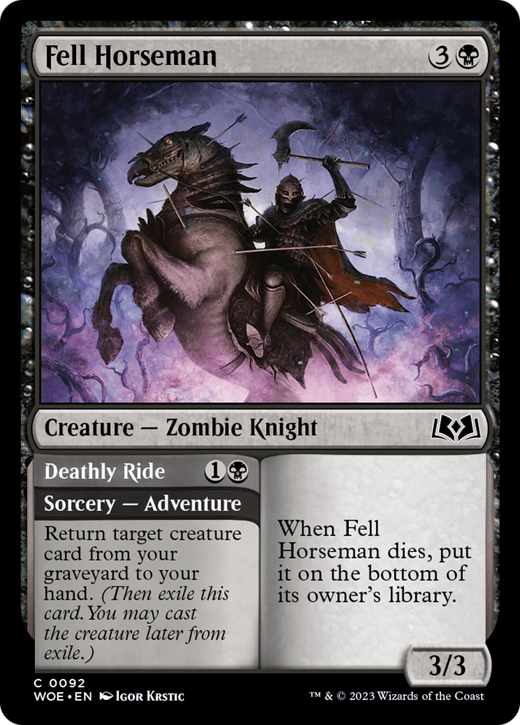 Fell Horseman // Deathly Ride [Wilds of Eldraine] | Gate City Games LLC