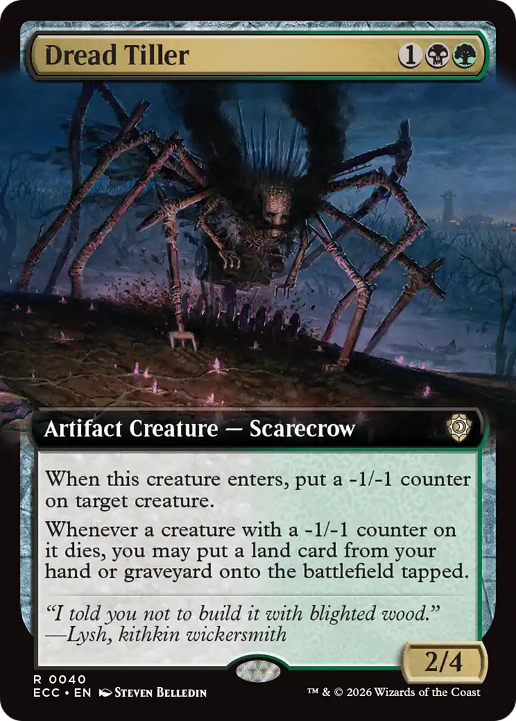 Dread Tiller (Extended Art) [Lorwyn Eclipsed Commander] | Gate City Games LLC