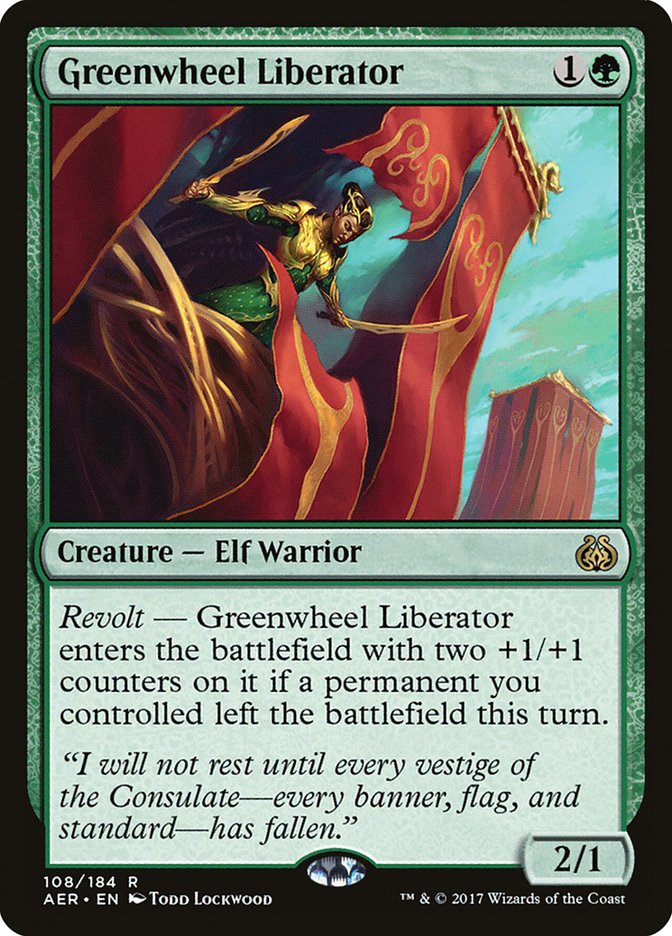 Greenwheel Liberator [Aether Revolt] | Gate City Games LLC