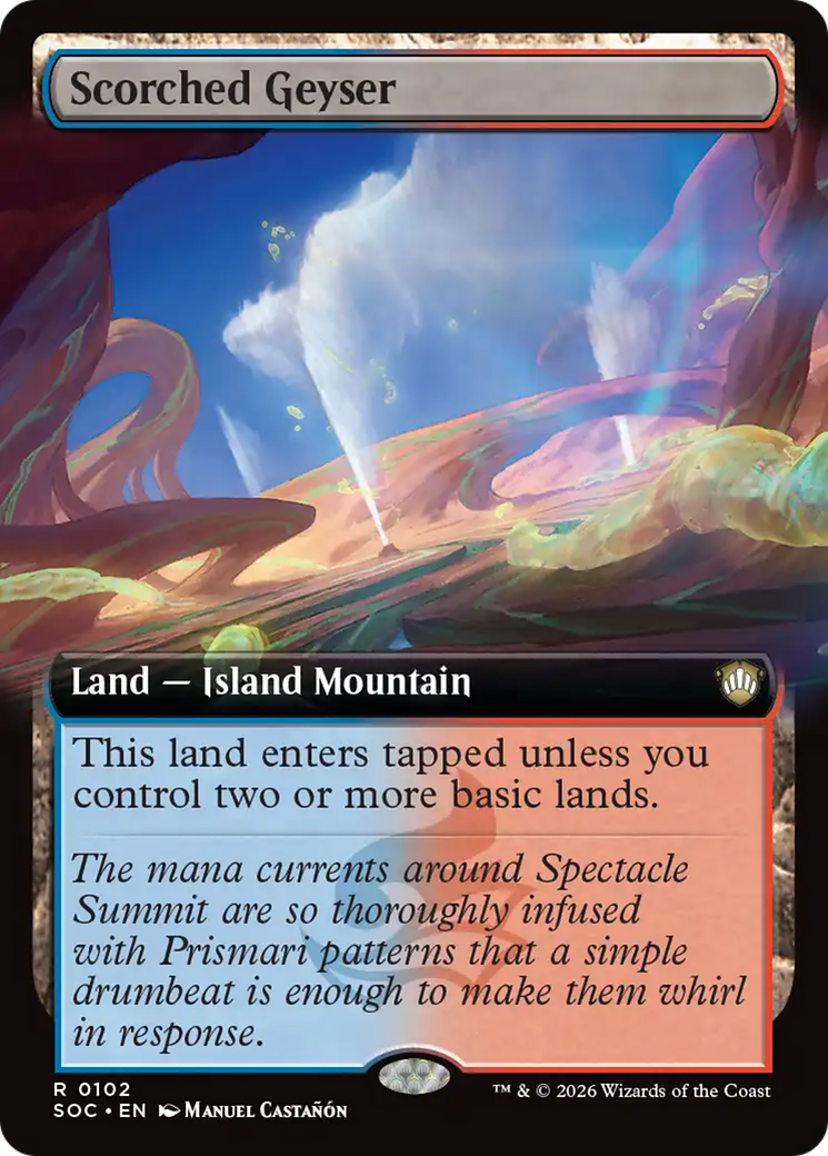 Scorched Geyser (Extended Art) [Secrets of Strixhaven Commander] | Gate City Games LLC