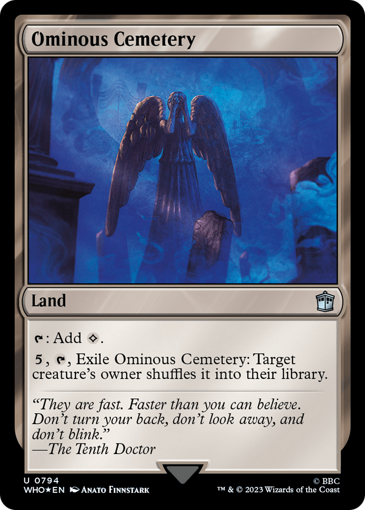 Ominous Cemetery (Surge Foil) [Doctor Who] | Gate City Games LLC