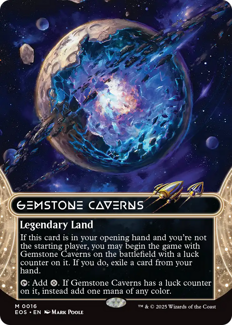 Gemstone Caverns (0016) (Borderless) [Edge of Eternities: Stellar Sights] | Gate City Games LLC