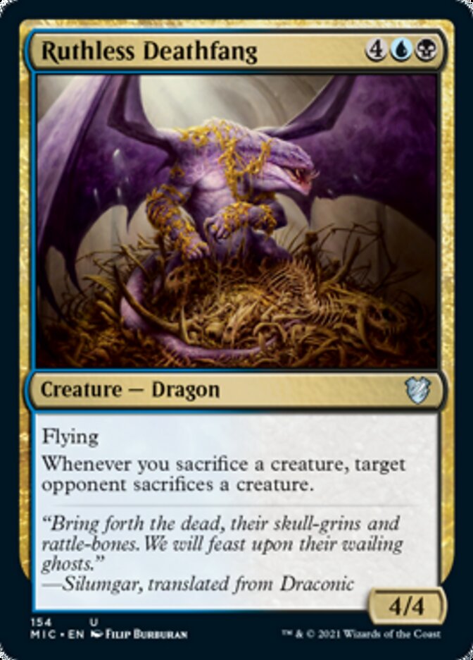 Ruthless Deathfang [Innistrad: Midnight Hunt Commander] | Gate City Games LLC