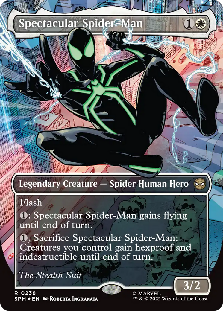 Spectacular Spider-Man (0238) (Borderless) (Textured Foil) [Marvel's Spider-Man] | Gate City Games LLC