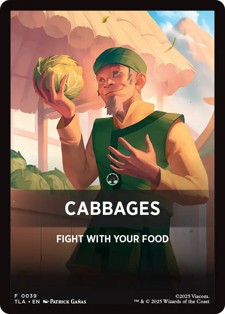 Cabbages Theme Card [Avatar: The Last Airbender Tokens] | Gate City Games LLC