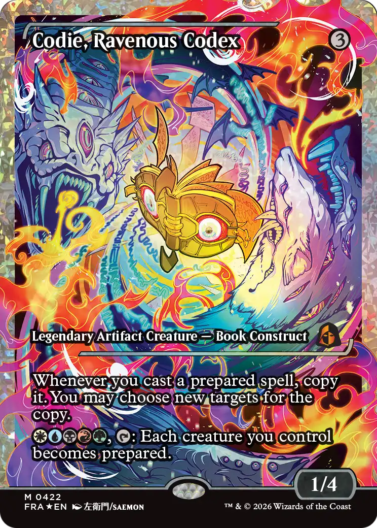 Codie, Ravenous Codex (Showcase) (Fracture Foil) [Reality Fracture] | Gate City Games LLC