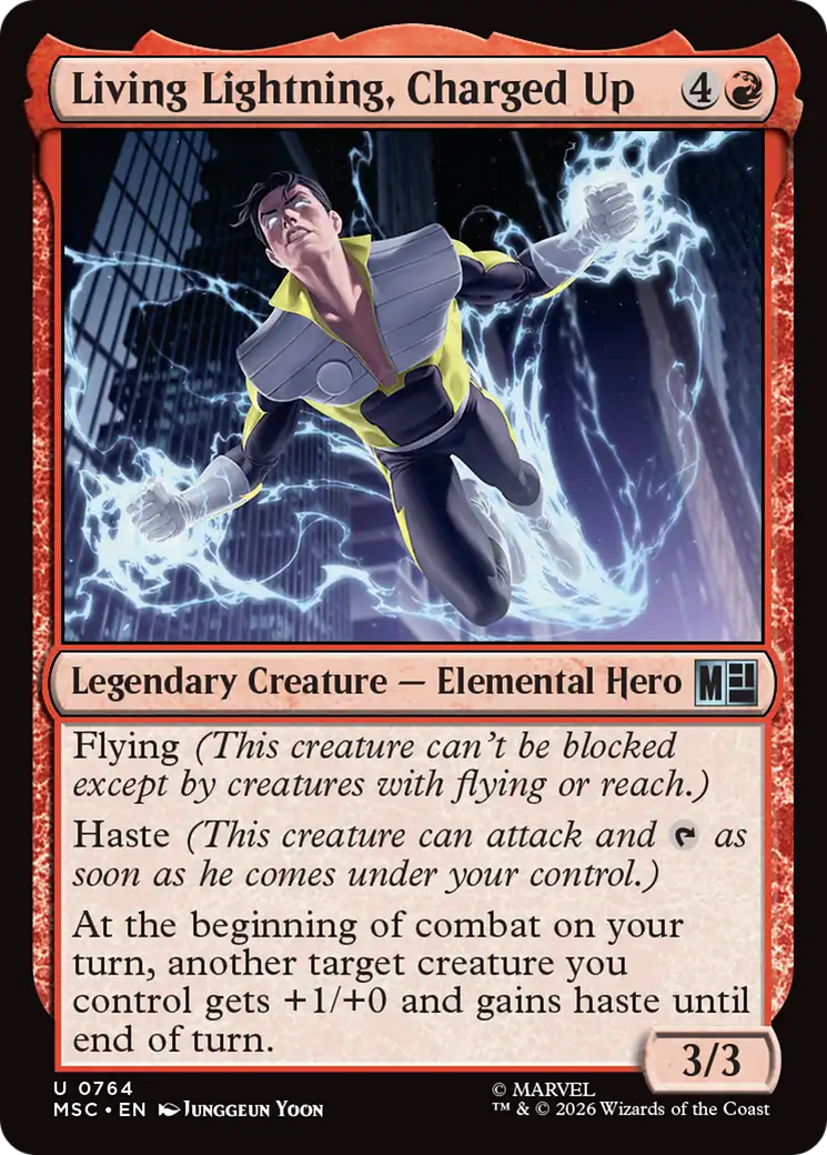 Living Lightning, Charged Up [Marvel Super Heroes Commander] | Gate City Games LLC