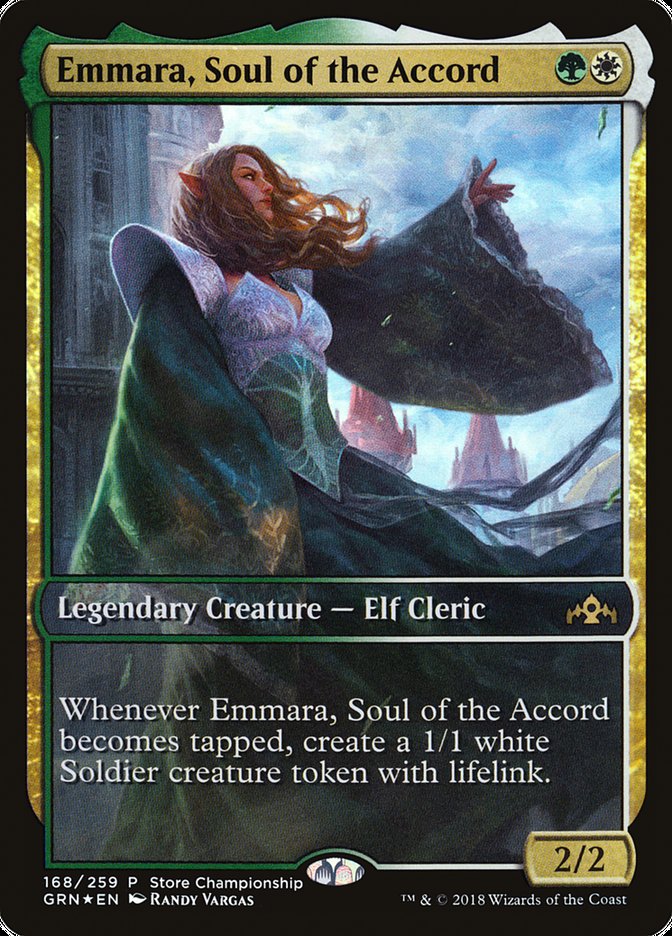 Emmara, Soul of the Accord (Store Championship) (Full Art) [Guilds of Ravnica Promos] | Gate City Games LLC