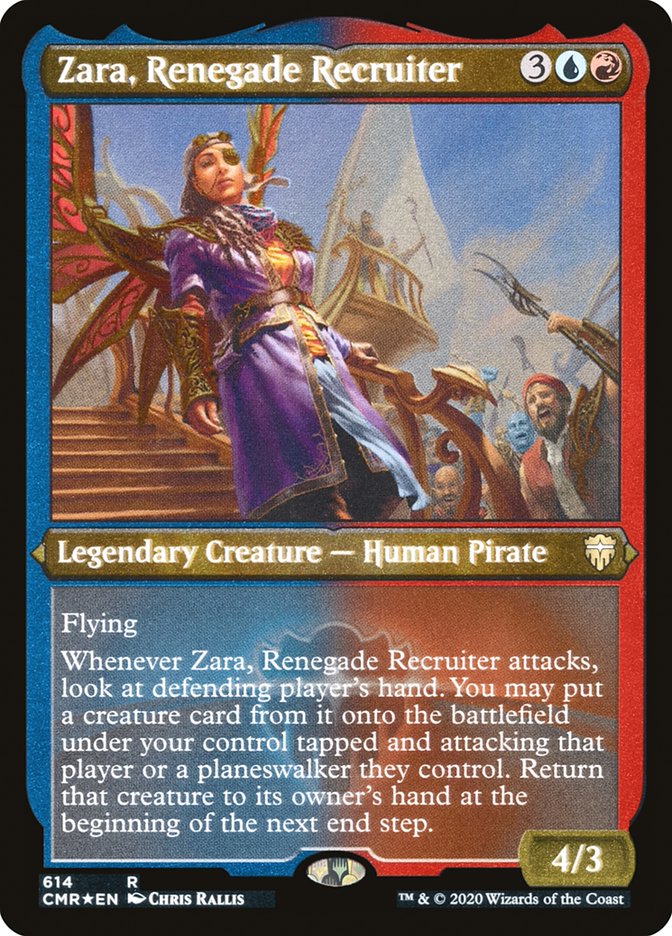 Zara, Renegade Recruiter (Etched) [Commander Legends] | Gate City Games LLC